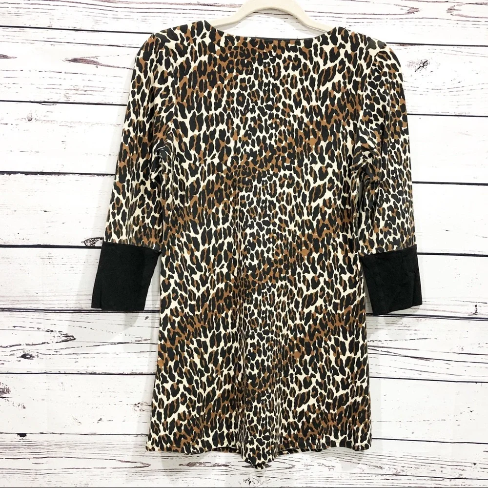 Betsey Johnson Animal Leopard Print Pajamas Nightie Sleep Shirt Dress